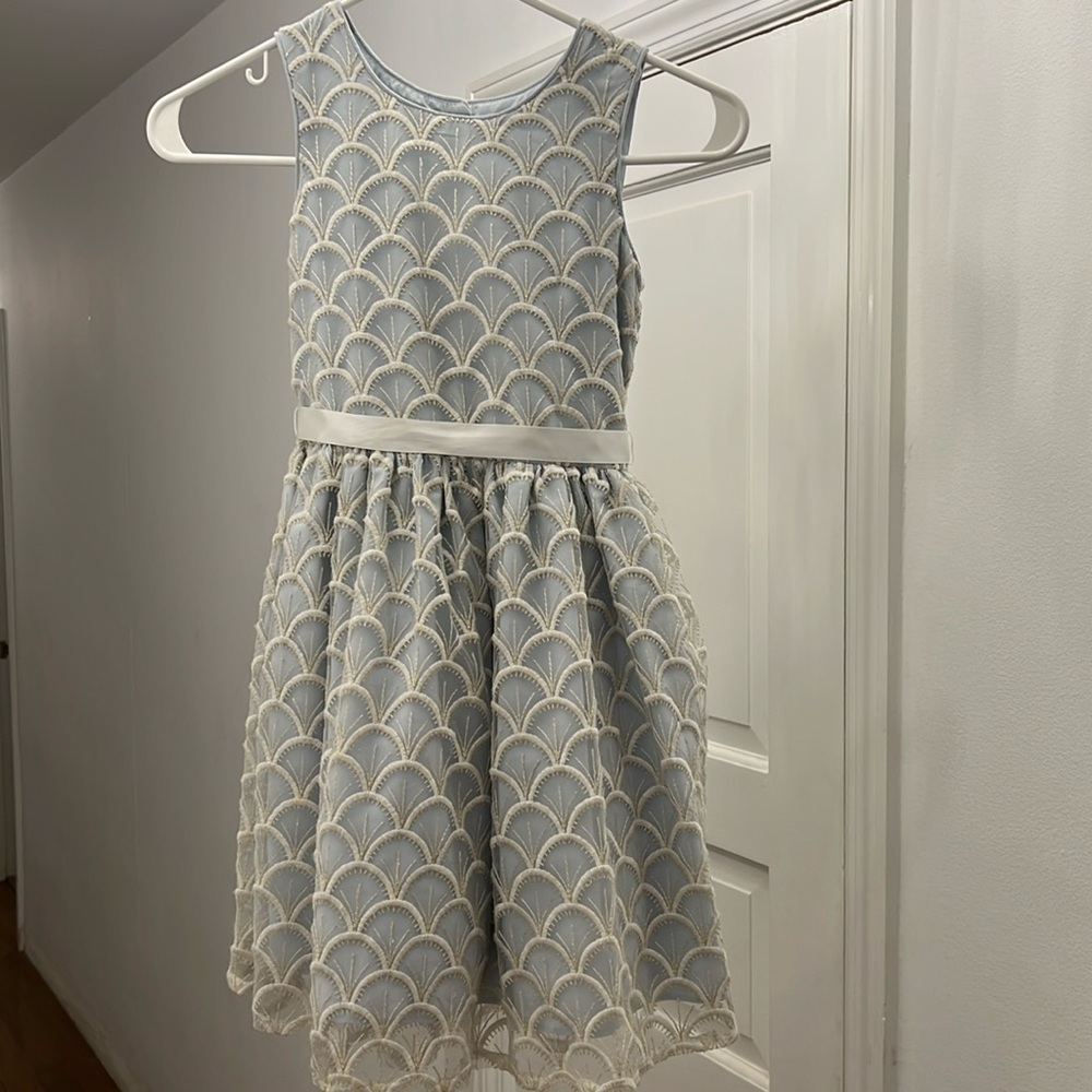 Pippa & Julie Dress Size 7 Blue and White